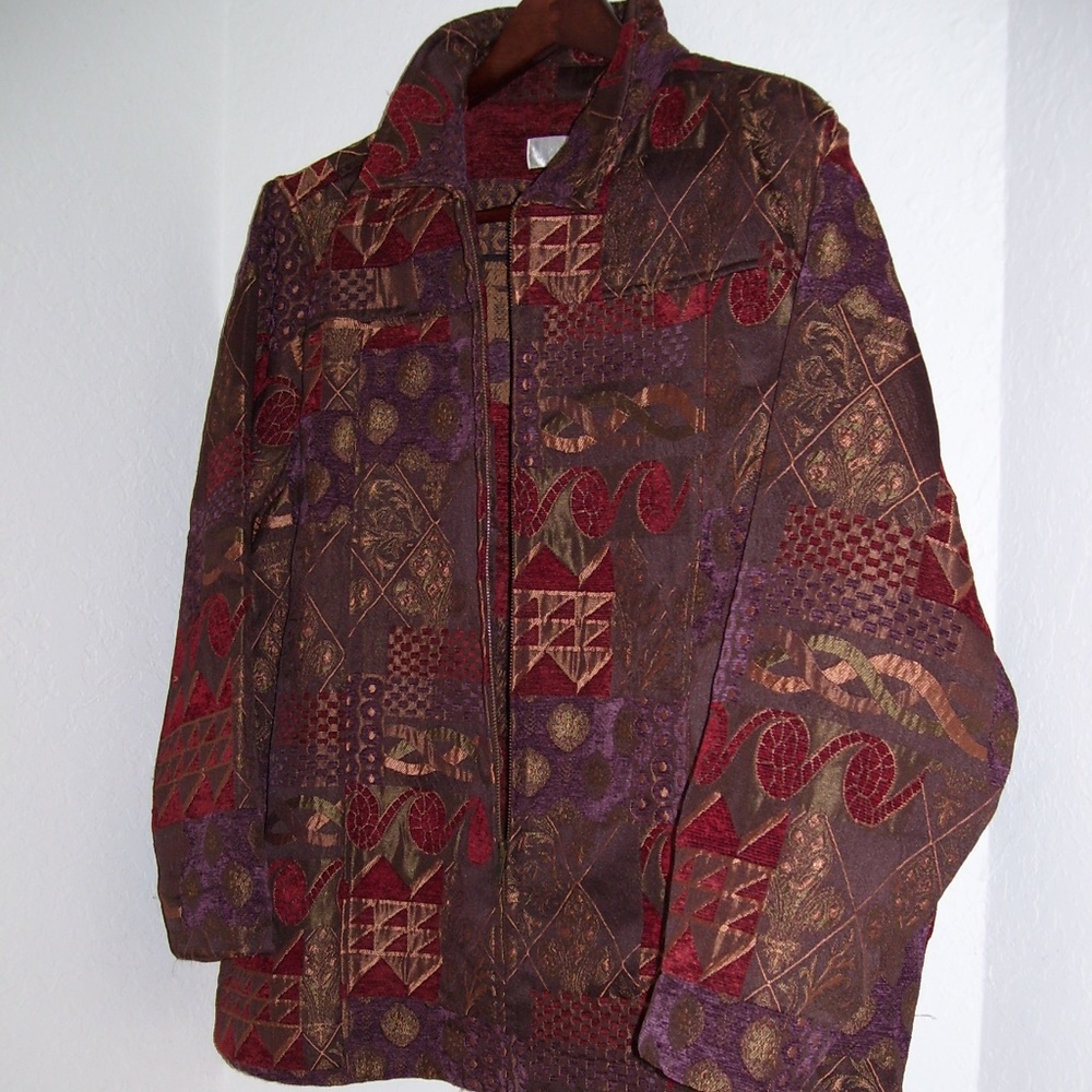 CJ Banks Women Jacket Size 3X Rayon Blend Zipper